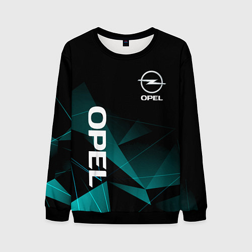 Мужской свитшот Opel Опель геометрия / 3D-Черный – фото 1