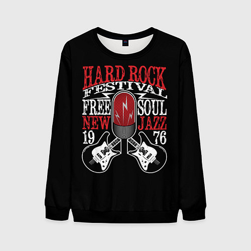 Мужской свитшот HARD ROCK FESTIVAL / 3D-Черный – фото 1