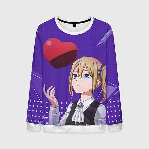 Мужской свитшот Hayasaka Ai Love Is War / 3D-Белый – фото 1