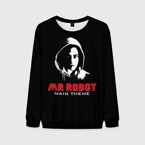 Мужской свитшот MR ROBOT Хакер / 3D-Черный – фото 1