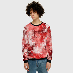 Свитшот мужской Спортивный камуфляж Пикси - Гранат, цвет: 3D-черный — фото 2
