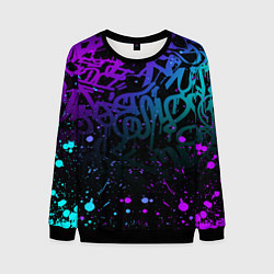 Мужской свитшот НЕОНОВОЕ ГРАФФИТИ НЕОНОВЫЕ БРЫЗГИ
