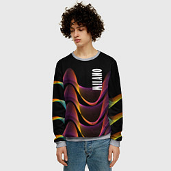 Свитшот мужской Fashion pattern Neon Milano, цвет: 3D-меланж — фото 2