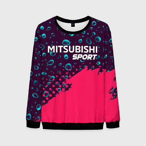 Мужской свитшот MITSUBISHI Sport Краски / 3D-Черный – фото 1