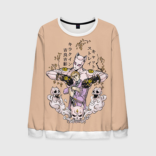 Мужской свитшот KILLER QUEEN Йошикаге Кира JOJO PART 4 / 3D-Белый – фото 1