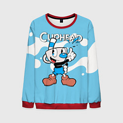 Мужской свитшот Cuphead синяя чашечка