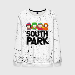 Свитшот мужской Южный парк мультфильм - персонажи South Park, цвет: 3D-белый