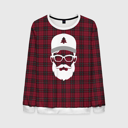 Мужской свитшот Хипстер русская версия / 3D-Белый – фото 1