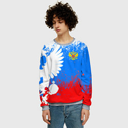 Свитшот мужской Я русский герб, цвет: 3D-меланж — фото 2