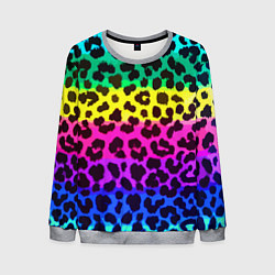 Свитшот мужской Leopard Pattern Neon, цвет: 3D-меланж