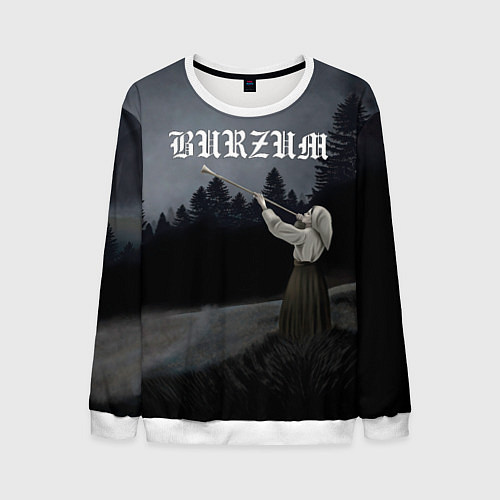 Мужской свитшот Burzum - Filosofem / 3D-Белый – фото 1