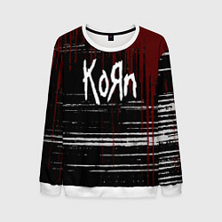 Свитшот мужской KoЯn Корн потеки, цвет: 3D-белый