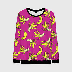 Свитшот мужской Banana pattern Summer Color, цвет: 3D-черный