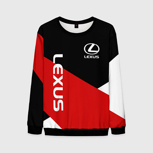 Мужской свитшот LEXUS ЛЕКСУС ТРИ ЦВЕТА / 3D-Черный – фото 1