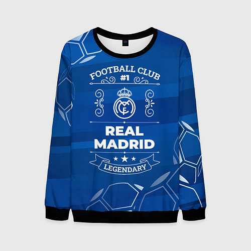 Мужской свитшот Real Madrid FC 1 / 3D-Черный – фото 1