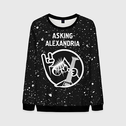 Мужской свитшот Asking Alexandria - КОТ - Краска / 3D-Черный – фото 1