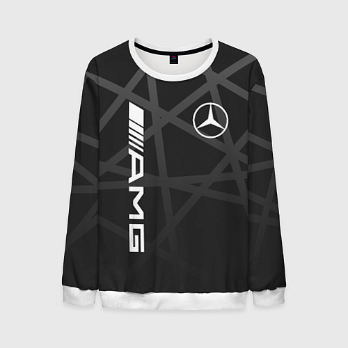 Мужской свитшот MERCEDES - BENZ МЕРСЕДЕС / 3D-Белый – фото 1