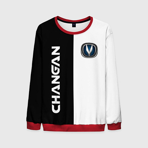 Мужской свитшот CHANGAN ЧЕРНО БЕЛЫЙ / 3D-Красный – фото 1