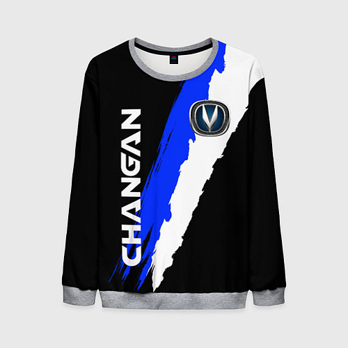 Мужской свитшот ЧАНГАН - CHANGAN - DOUBLE LINE / 3D-Меланж – фото 1