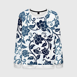 Мужской свитшот Гжелевые цветы