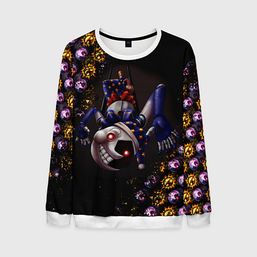 Мужской свитшот Five Nights at Freddys: Security Breach Луна патте / 3D-Белый – фото 1