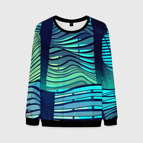 Мужской свитшот Abstraction Архитектура / 3D-Черный – фото 1