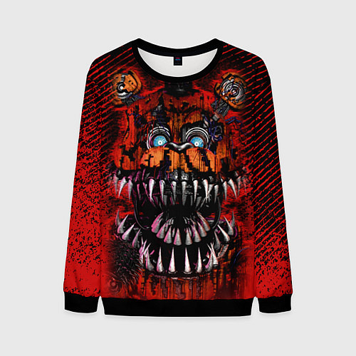 Мужской свитшот Фредди Фазбер-бурый медведь / 3D-Черный – фото 1