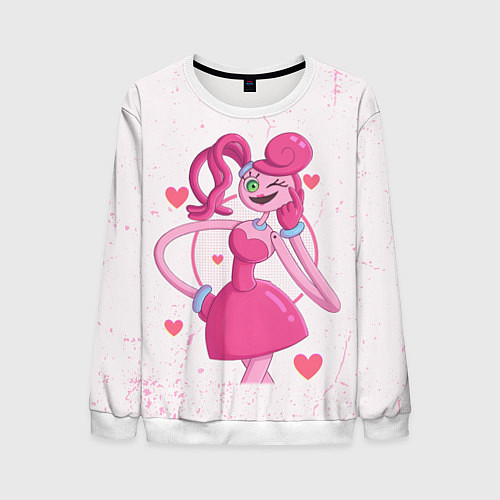 Мужской свитшот POPPY PLAYTIME - Mommy long legs - Мамочка длинные / 3D-Белый – фото 1