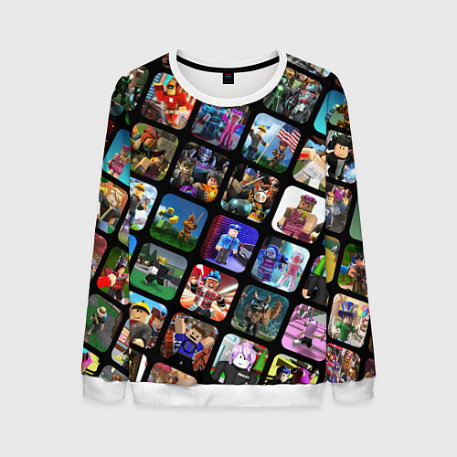Мужской свитшот ROBLOX СЮЖЕТЫ / 3D-Белый – фото 1