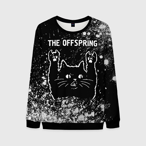 Мужской свитшот The Offspring Rock Cat / 3D-Черный – фото 1