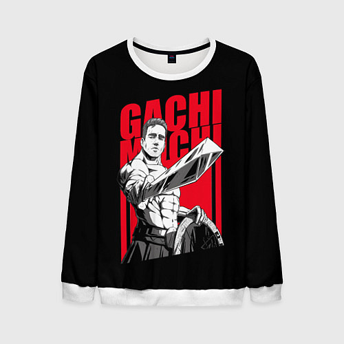 Мужской свитшот GACHIMUCHI WARRIOR ГАЧИМУЧИ ВОИН / 3D-Белый – фото 1