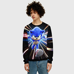 Свитшот мужской Speed Sonic, цвет: 3D-черный — фото 2