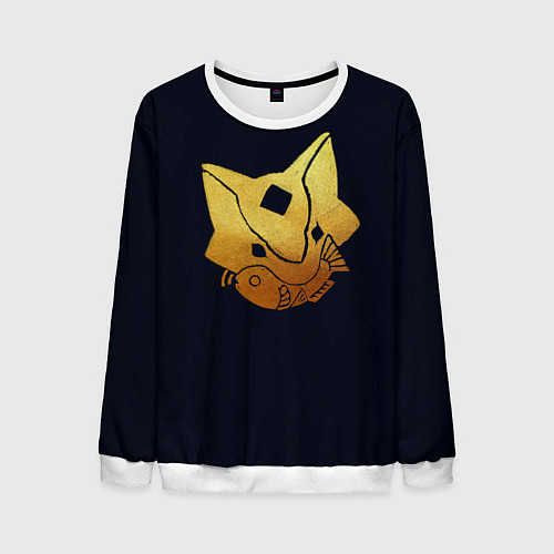 Мужской свитшот Sky Кошачья Маска / 3D-Белый – фото 1