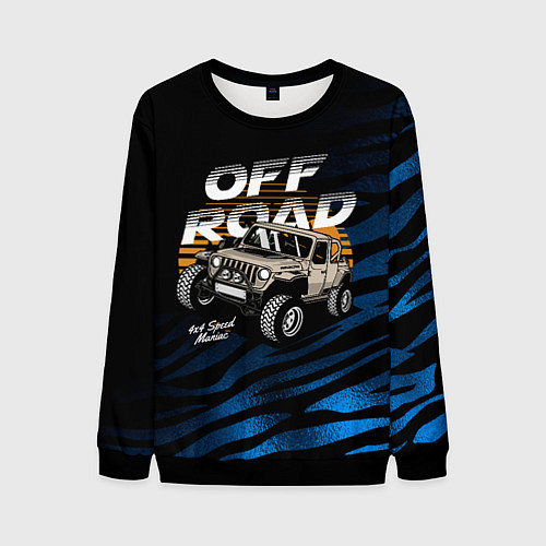Мужской свитшот OFF - ROAD Внедорожник / 3D-Черный – фото 1