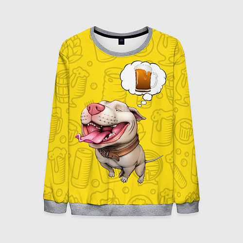 Мужской свитшот BeerBull / 3D-Меланж – фото 1