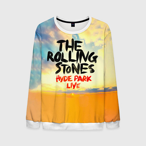 Мужской свитшот Hyde Park Live - The Rolling Stones / 3D-Белый – фото 1