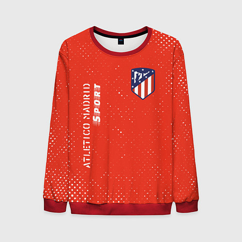 Мужской свитшот АТЛЕТИКО Atletico Madrid Sport Гранж / 3D-Красный – фото 1