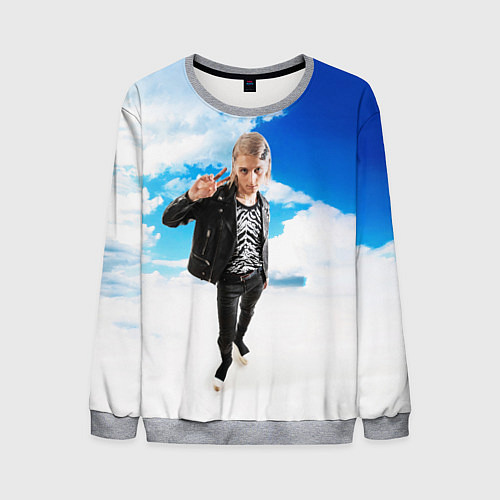 Мужской свитшот ПЛАТИНА SOSA MUZIK / 3D-Меланж – фото 1