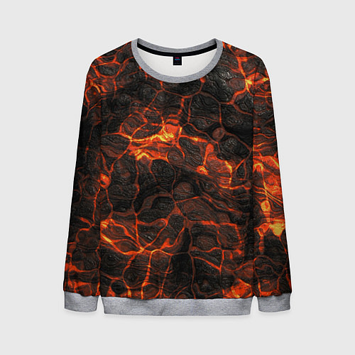 Мужской свитшот Лавовый камень / 3D-Меланж – фото 1