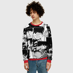 Свитшот мужской Токийский гуль паттерн, цвет: 3D-красный — фото 2