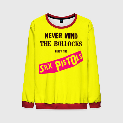 Мужской свитшот Never Mind the Bollocks, Heres the Sex Pistols / 3D-Красный – фото 1