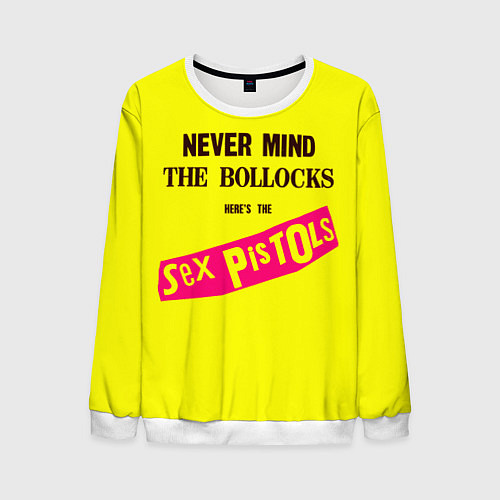 Мужской свитшот Never Mind the Bollocks, Heres the Sex Pistols / 3D-Белый – фото 1
