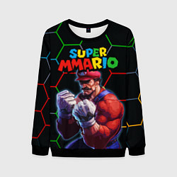 Свитшот мужской ММАРИО ММА Супер Марио Super Mario, цвет: 3D-черный
