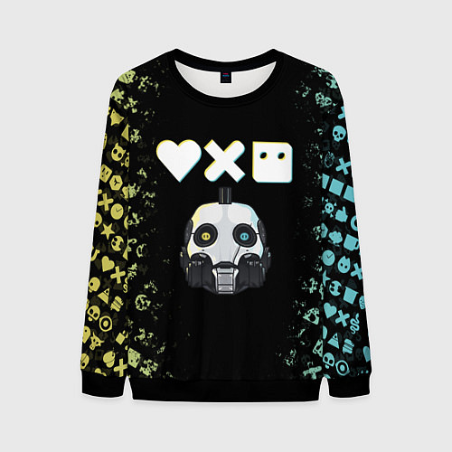 Мужской свитшот Love, Death and Robots Pattern / 3D-Черный – фото 1