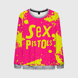 Свитшот мужской Sex Pistols Yellow Logo, цвет: 3D-меланж