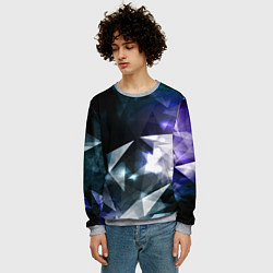 Свитшот мужской Алмазные треугольники, цвет: 3D-меланж — фото 2