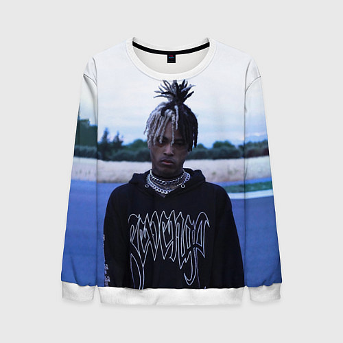 Мужской свитшот XXXTentacion in a revenge hoodie / 3D-Белый – фото 1