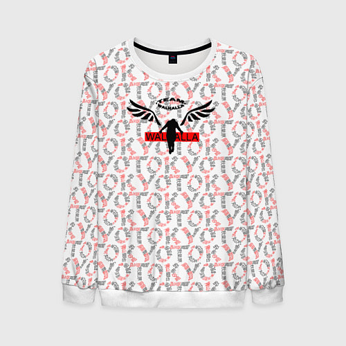 Мужской свитшот Tokyo revengers valhalla glitch паттерн / 3D-Белый – фото 1