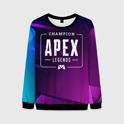 Мужской свитшот Apex Legends Gaming Champion: рамка с лого и джойс / 3D-Черный – фото 1
