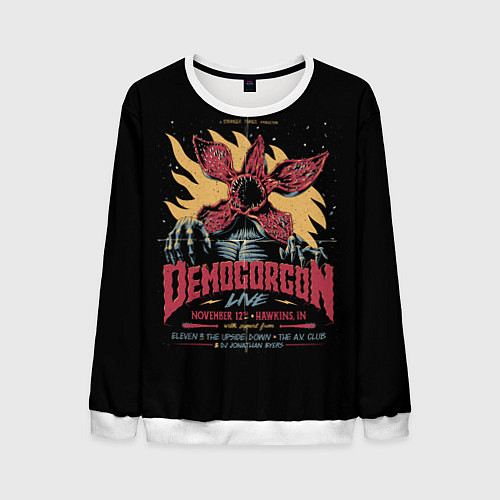 Мужской свитшот Stranger Things Demogorgon / 3D-Белый – фото 1